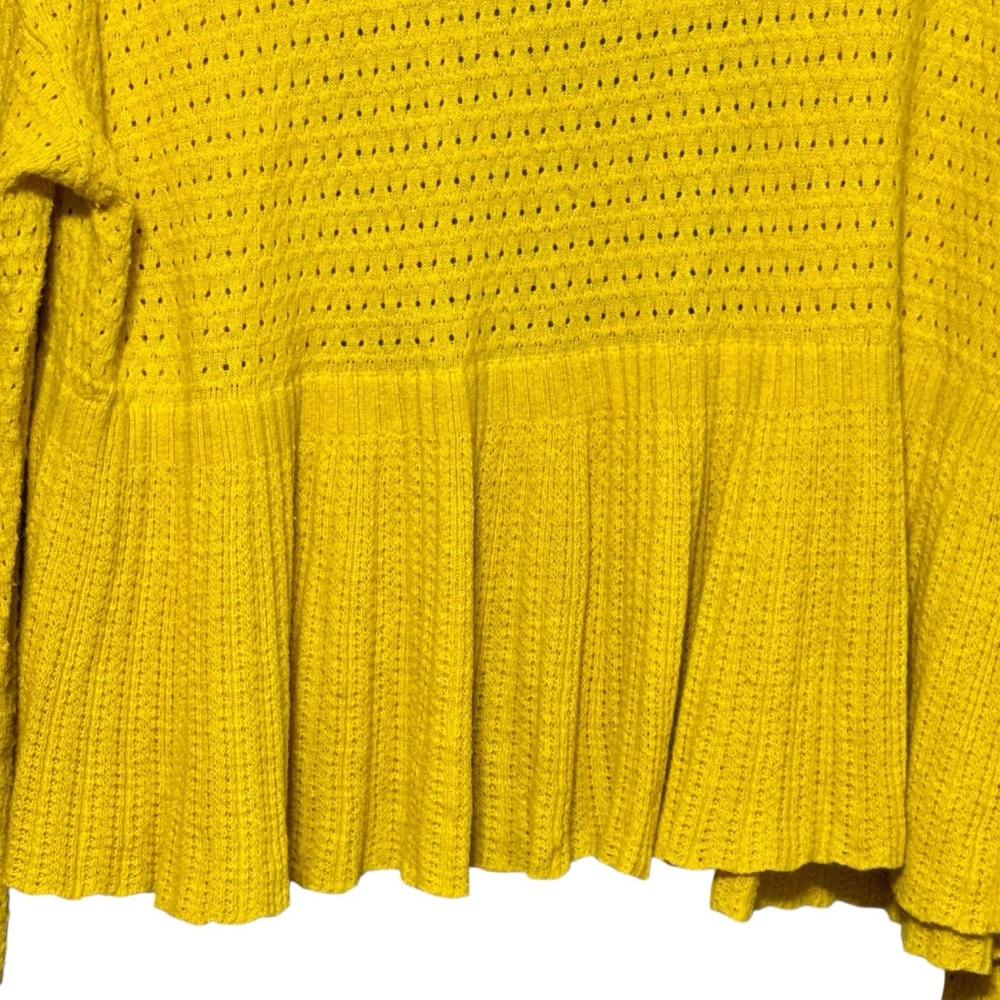 Anthropologie Bright Yellow Knit Cardigan - Picture 8 of 11